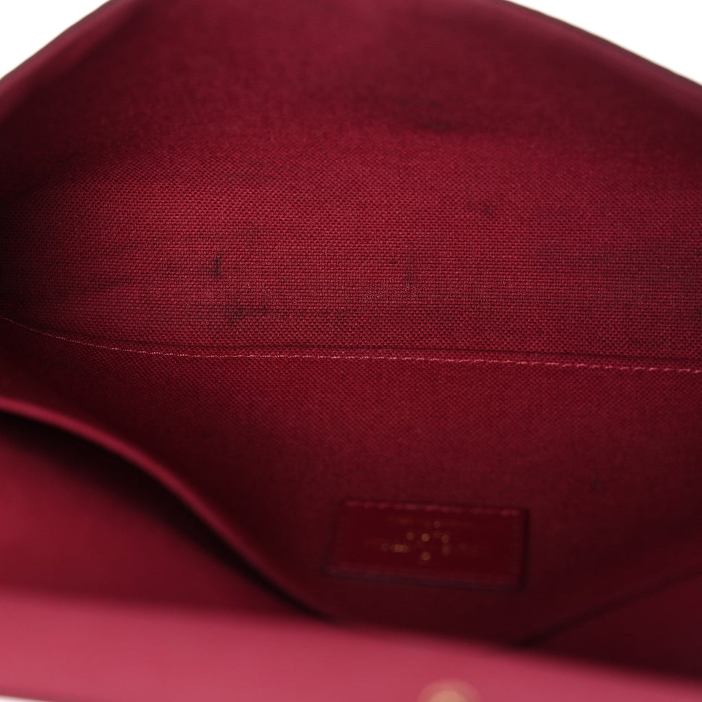 Monogram Pochette Felicie Chain Wallet Fuchsia