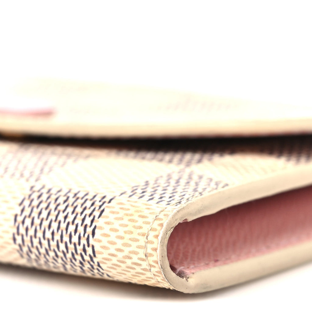 Damier Azur Rosalie Coin Purse Rose Ballerine