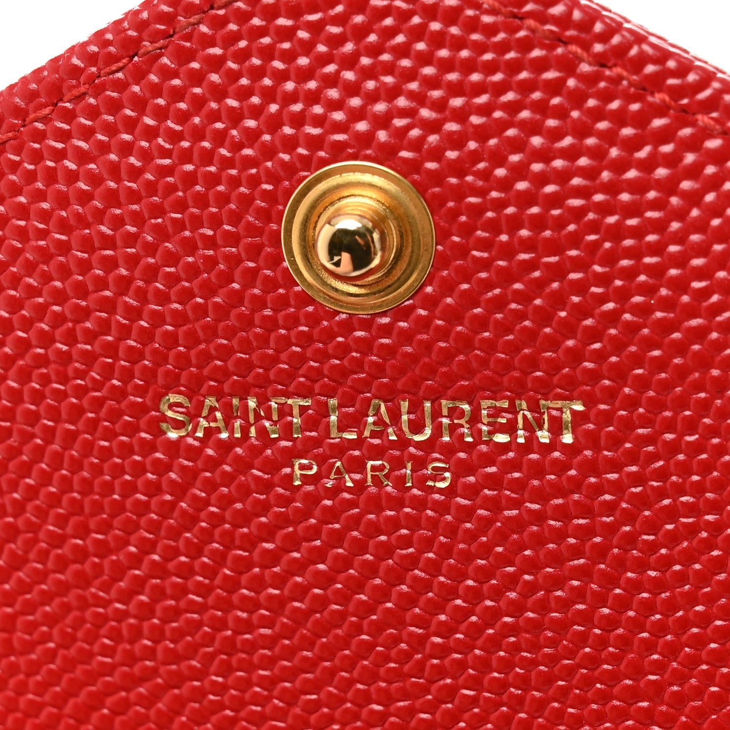 Grain De Poudre Matelasse Chevron Monogram Chain Wallet New Red