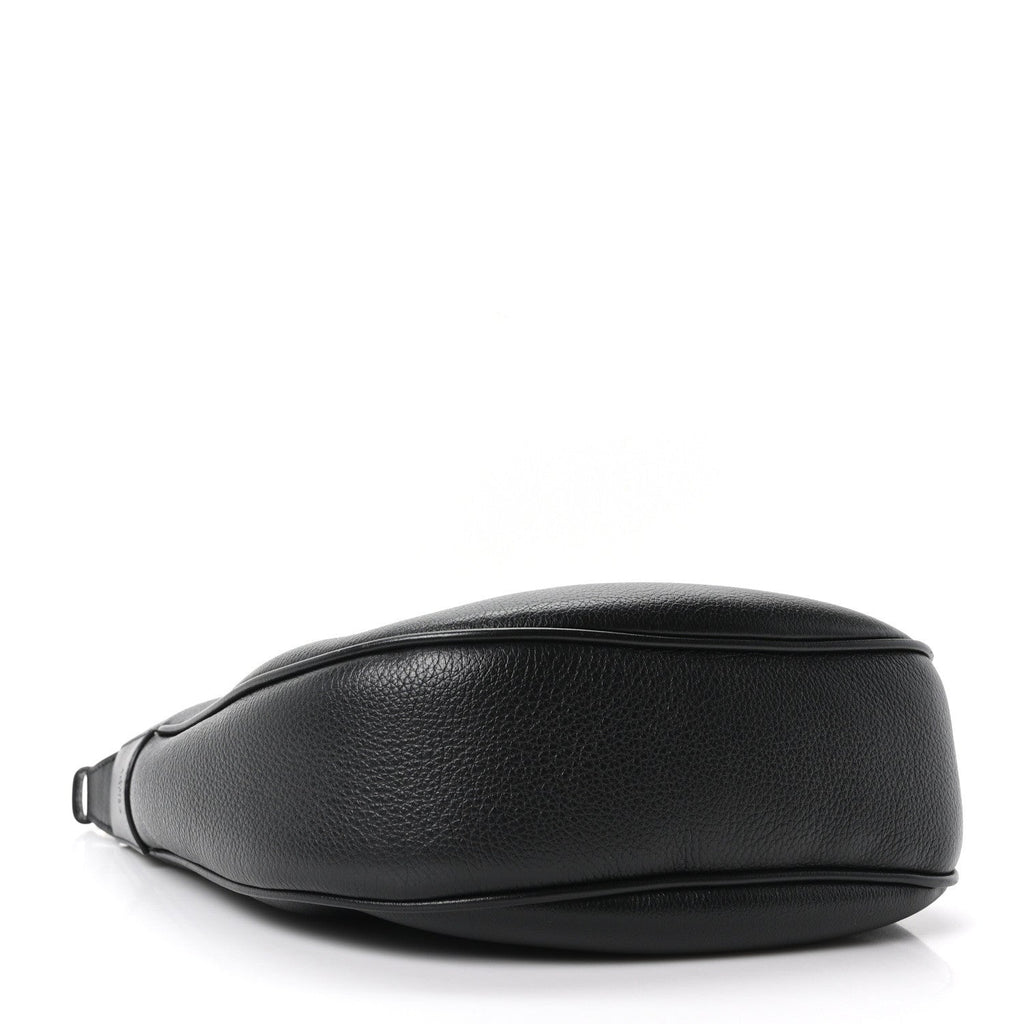 Supple Calfskin Cuir Triomphe Small Heloise Shoulder Bag Black