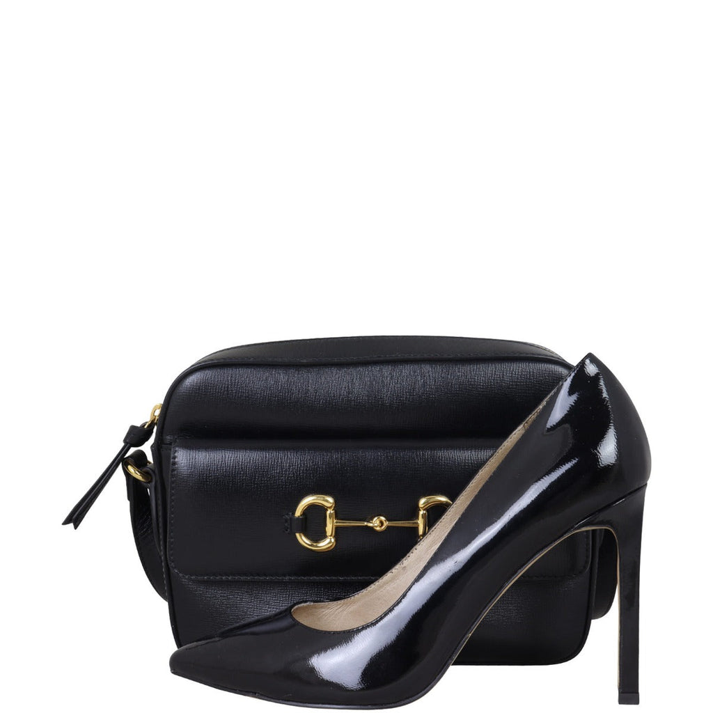 Gucci GG Leather 1955 Horsebit Shoulder Bag Small