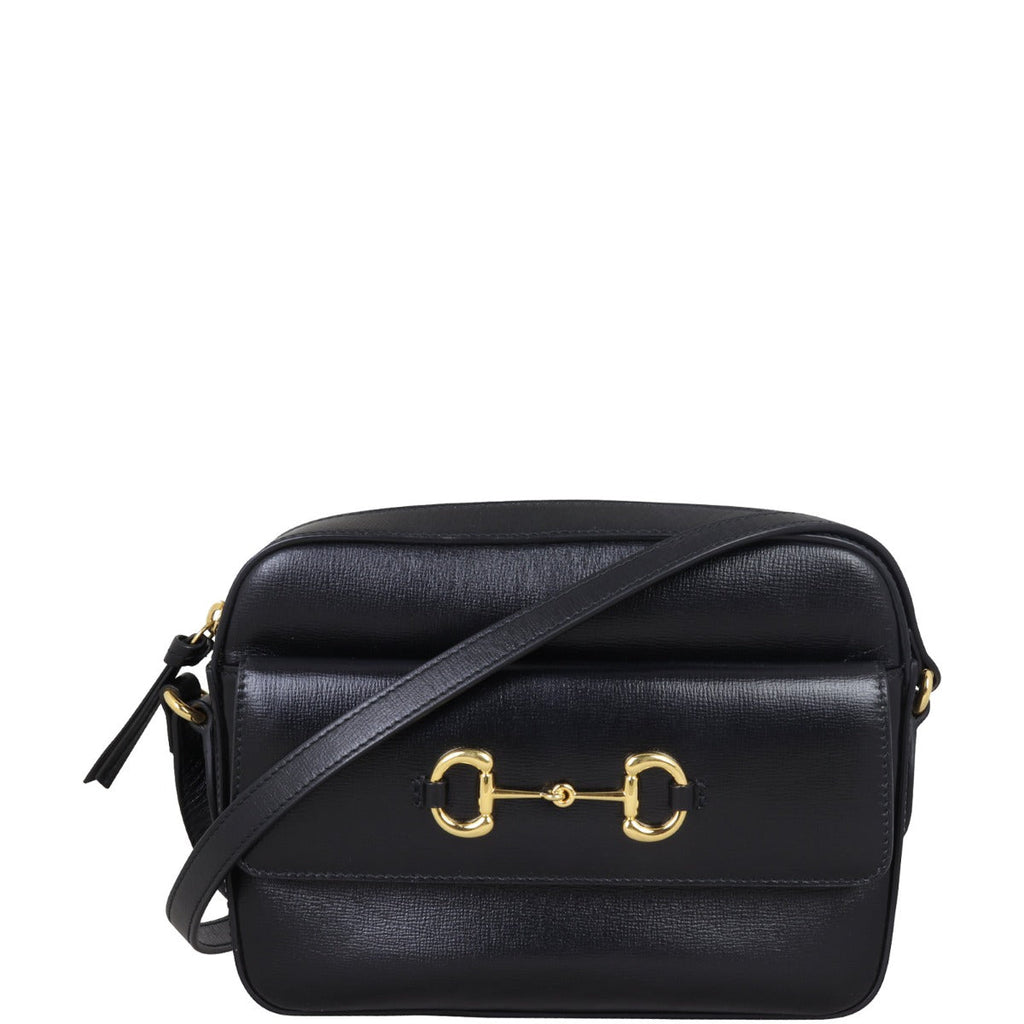 Gucci GG Leather 1955 Horsebit Shoulder Bag Small