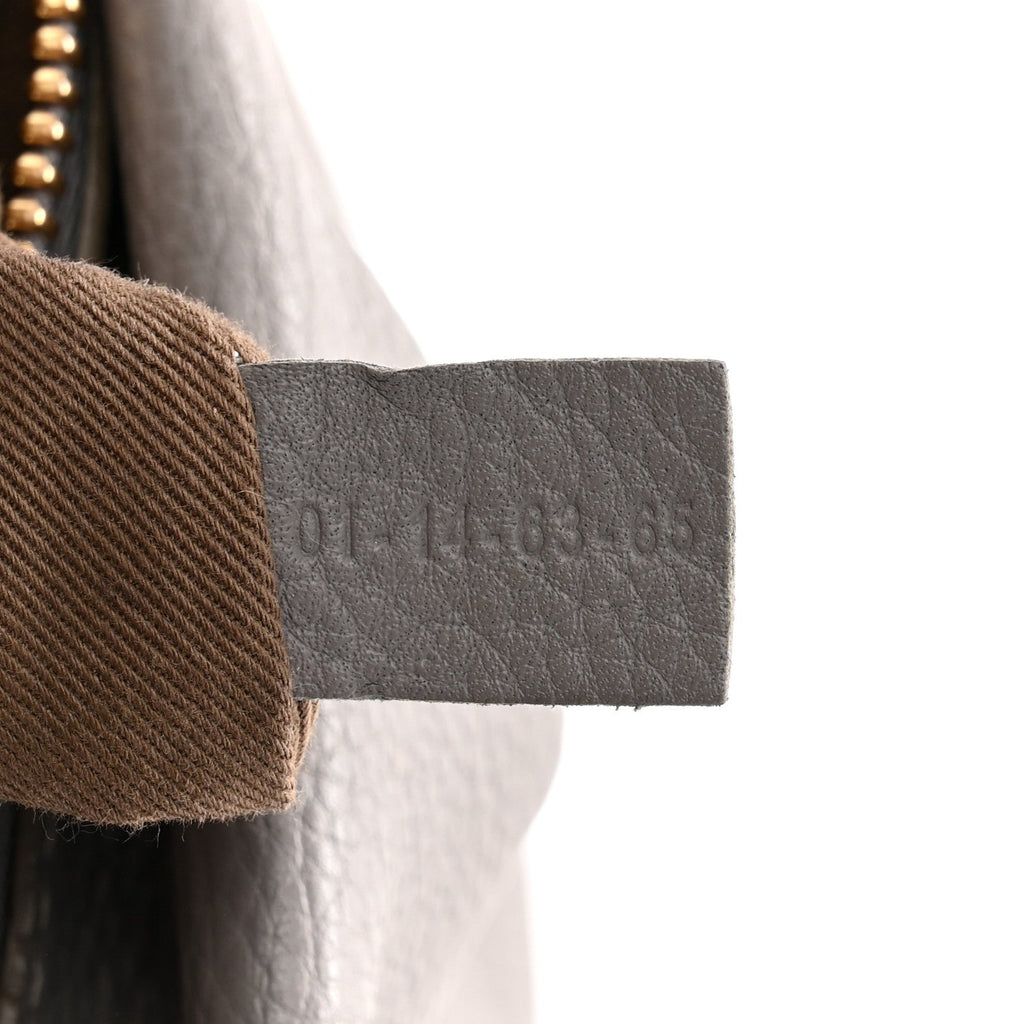 Calfskin Large Marcie Satchel Cashmere Grey