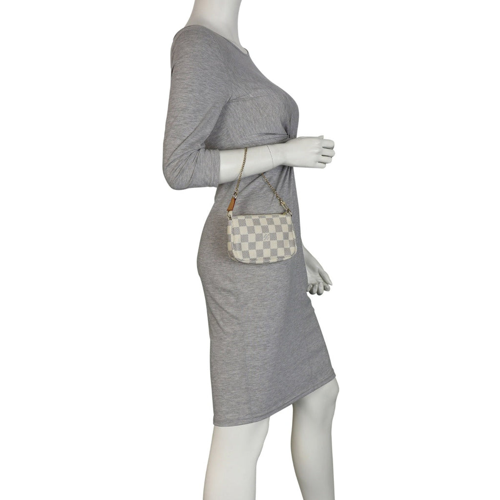 Louis Vuitton Mini Pochette Accessories Damier Azur