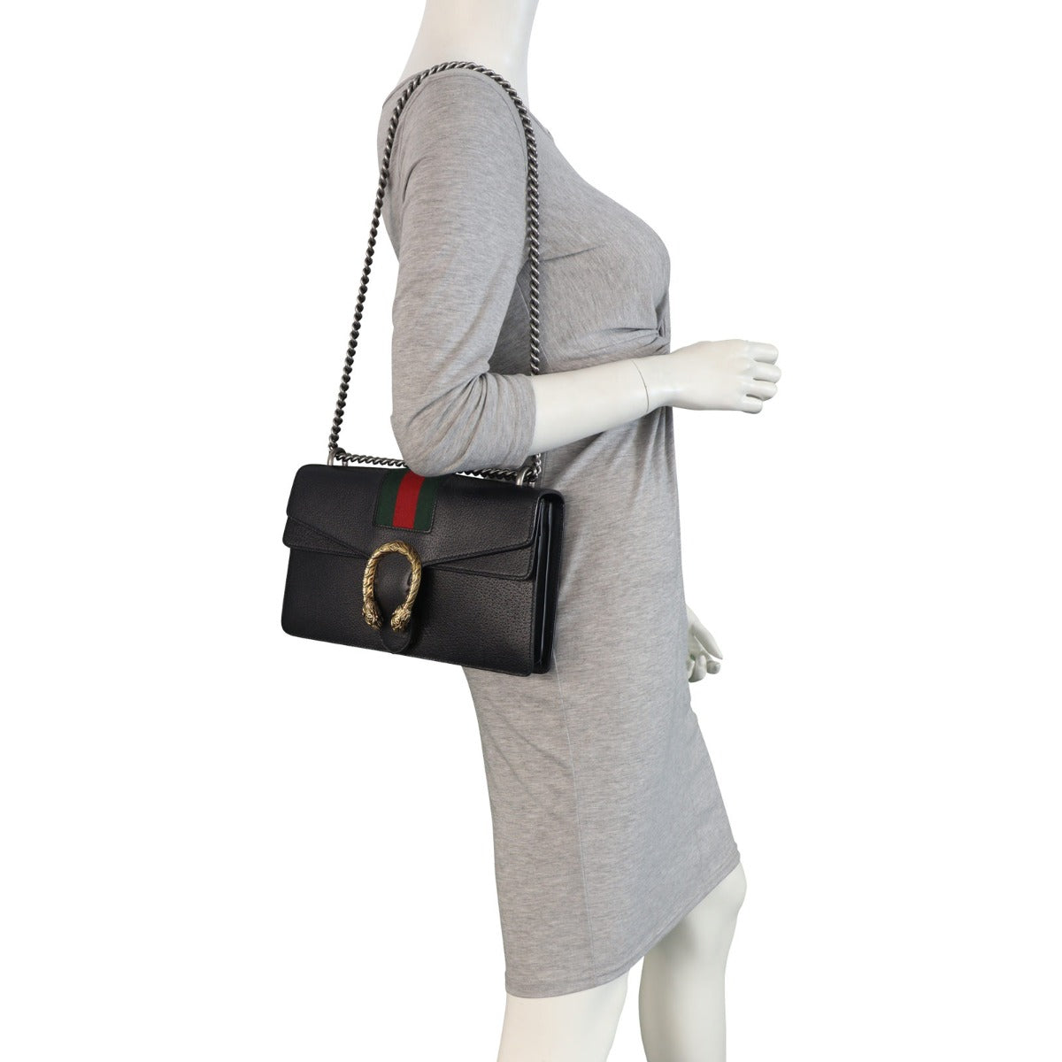 Gucci Dionysus Web Small Leather Shoulder Bag