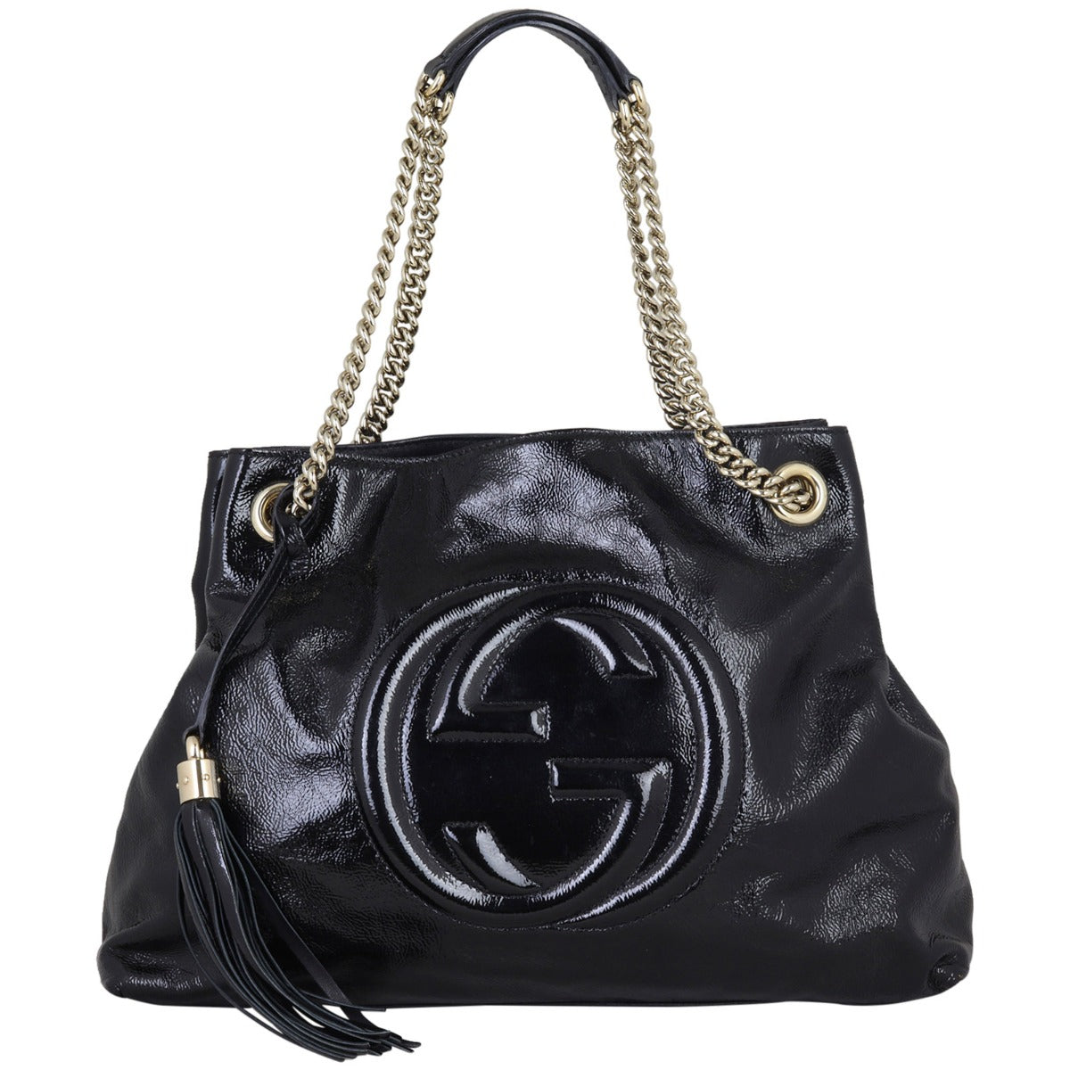 Gucci Soho Chain Shoulder Bag Medium Patent