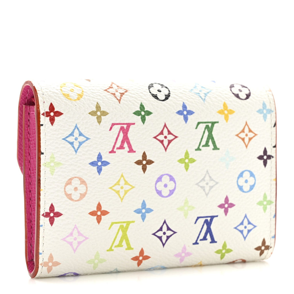 LV X TM Monogram Multicolor Rosalie Coin Purse White Kawaii Pink