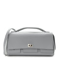 Smooth Calfskin Small Bel Air Clutch On Strap Cloud Grey