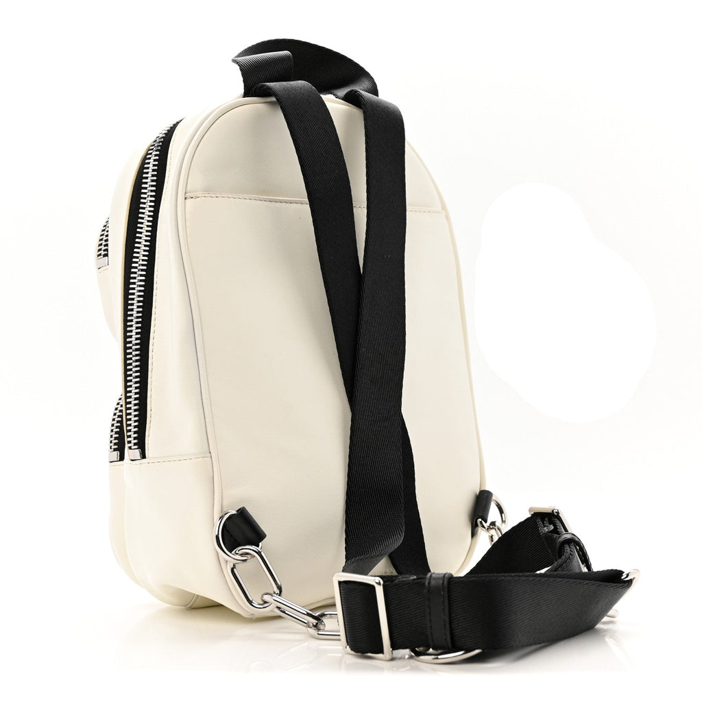 Lambskin Medium Attica Backpack White