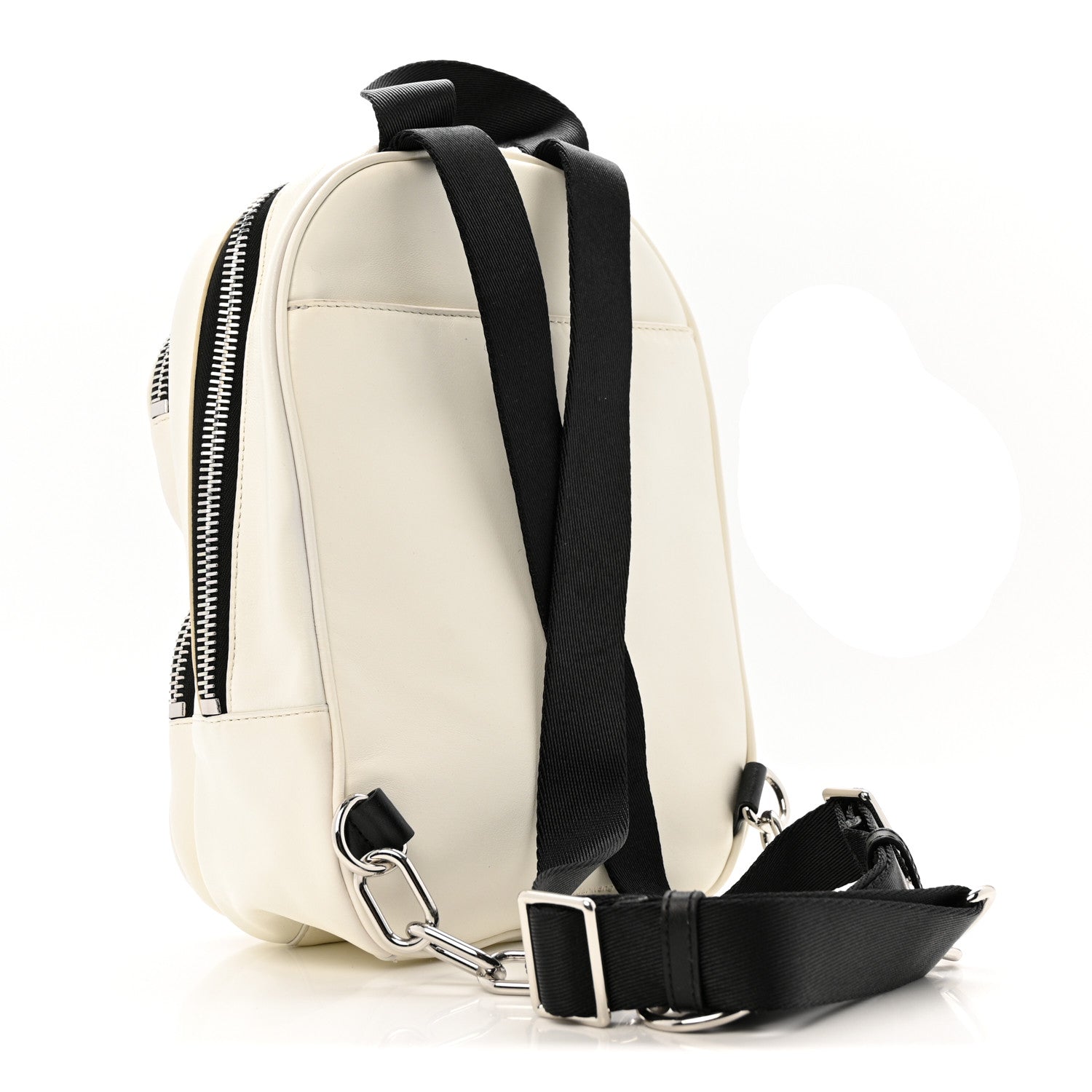 Lambskin Medium Attica Backpack White