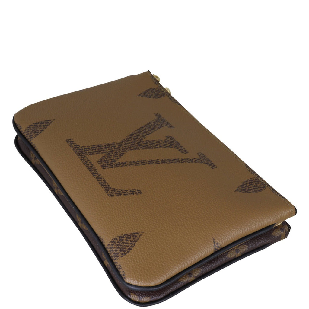 Louis Vuitton Pochette Double Zip Monogram Giant Reverse