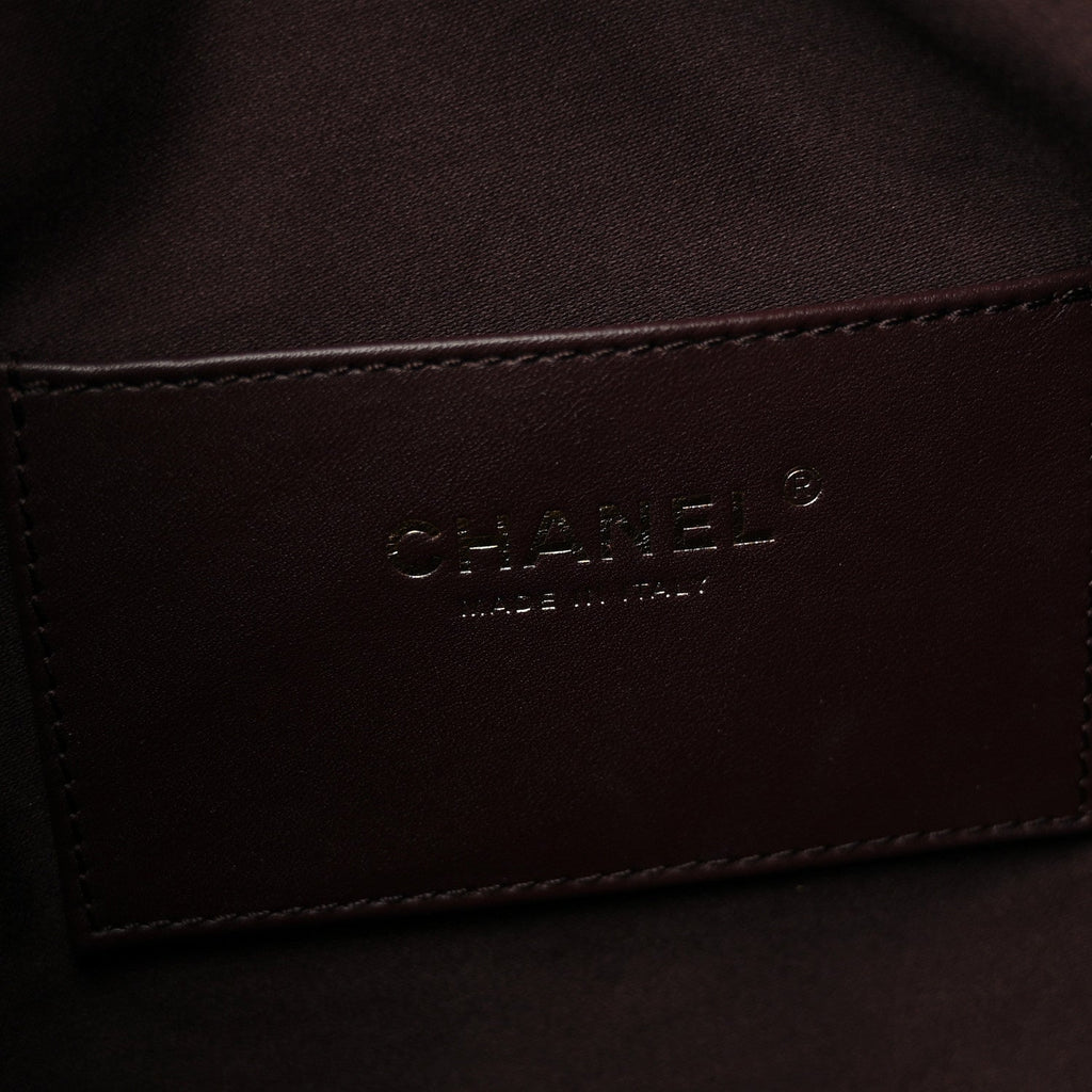 Caviar Quilted Medium Chanel 25 Handbag Dark Brown