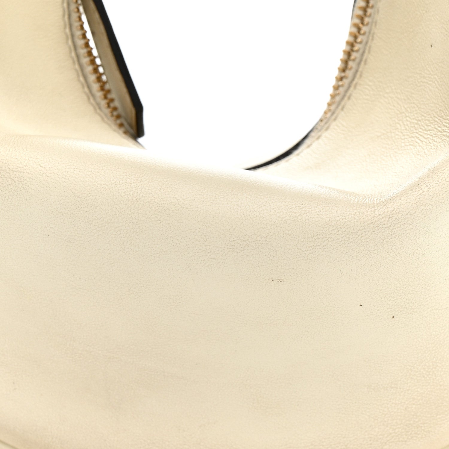 Vitello Grace Matte Mini Fendigraphy Hobo Bag White Ice