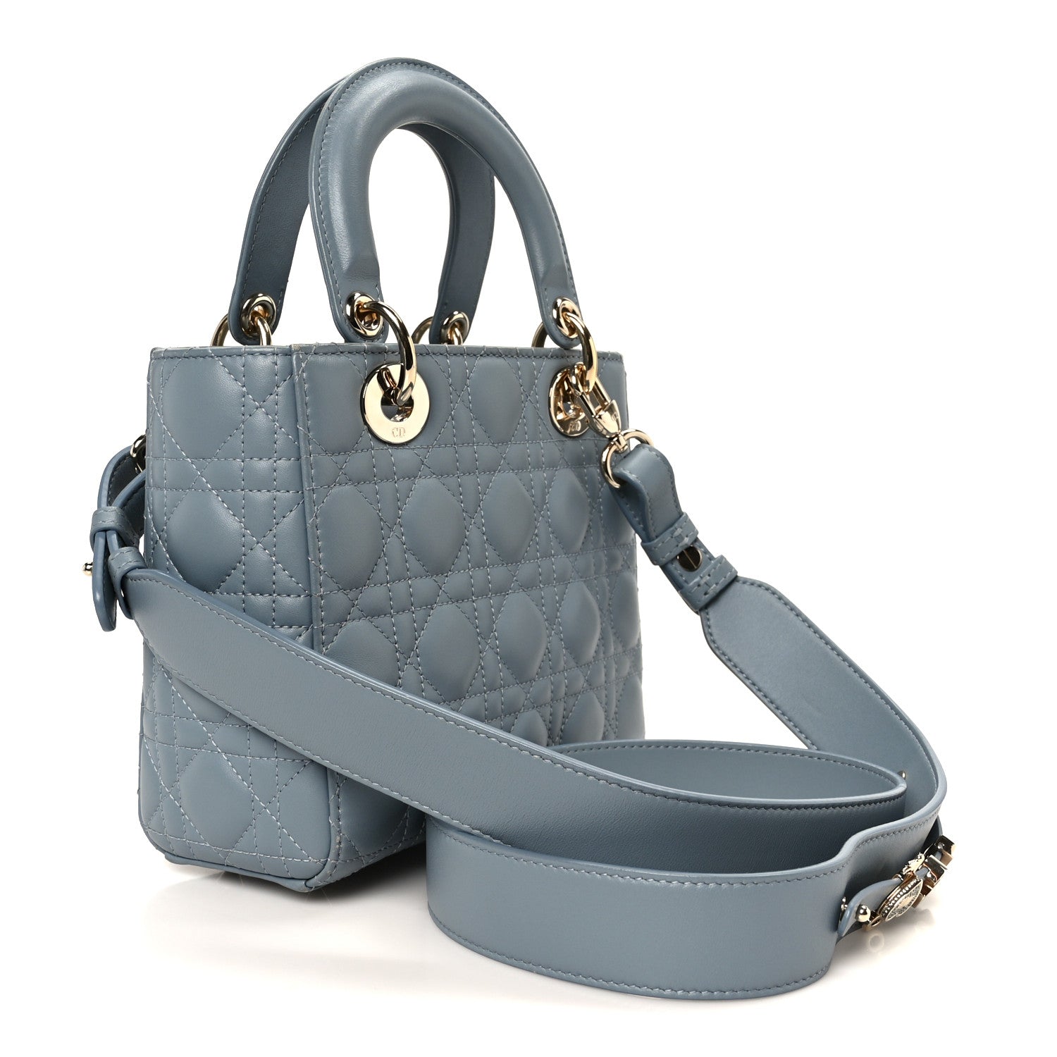 Lambskin Cannage Small My ABCDior Lady Dior Cloud Blue