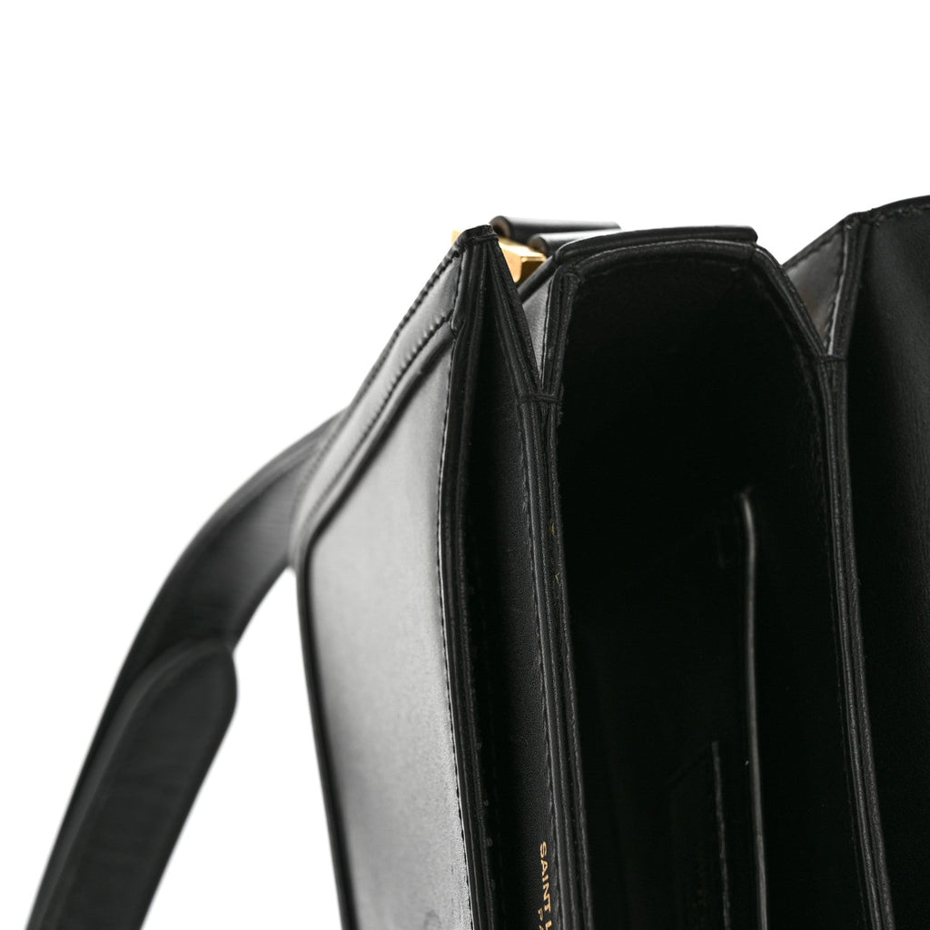 Smooth Calfskin Small Solferino Satchel Black