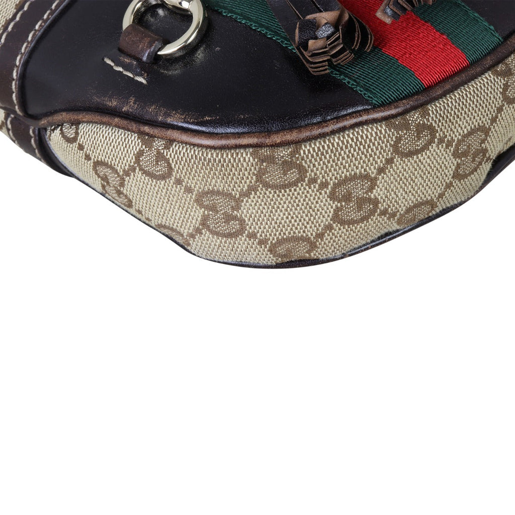 Gucci GG Canvas Horsebit Tassel Messenger