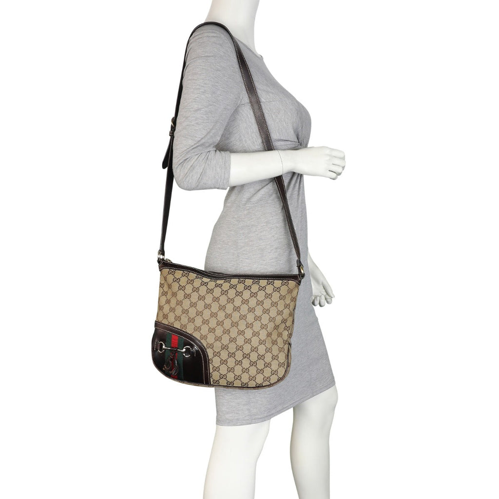 Gucci GG Canvas Horsebit Tassel Messenger