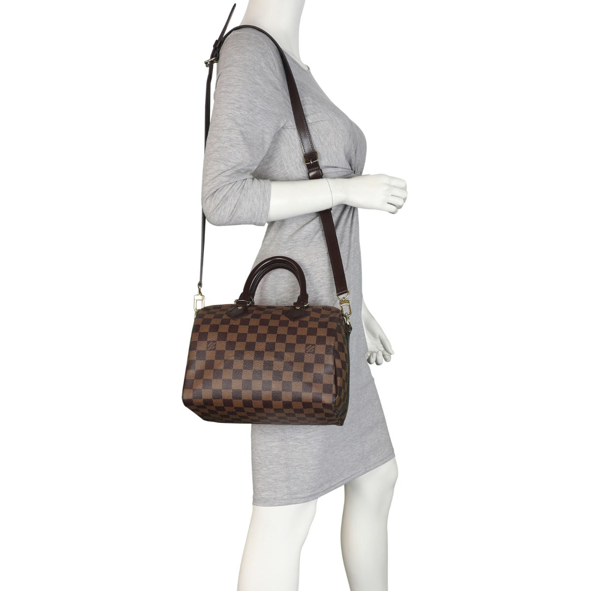 Louis Vuitton Speedy 25 Bandouliere Damier Ebene
