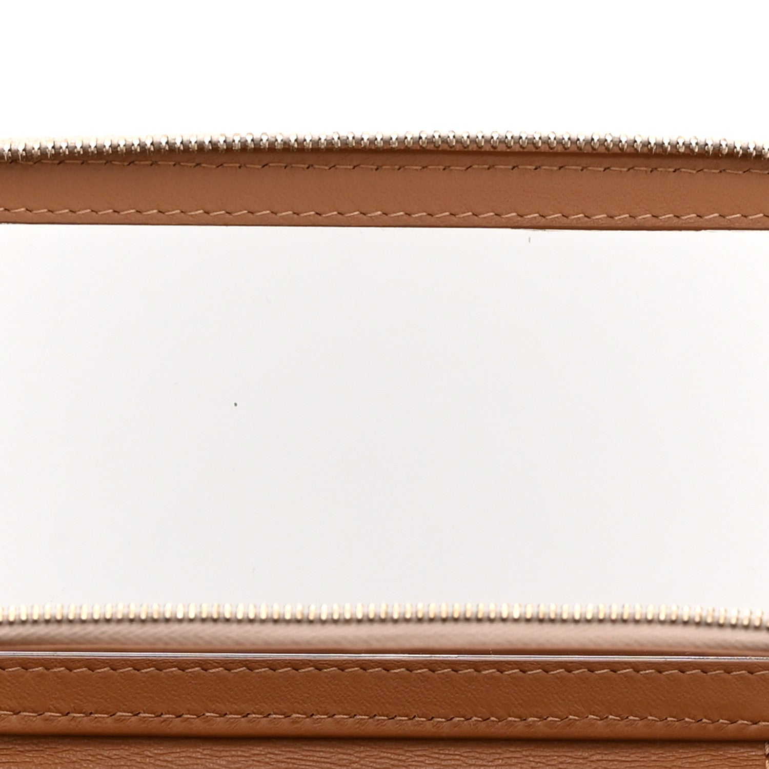 Lambskin Quilted Small Top Handle Vanity Case With Chain Beige