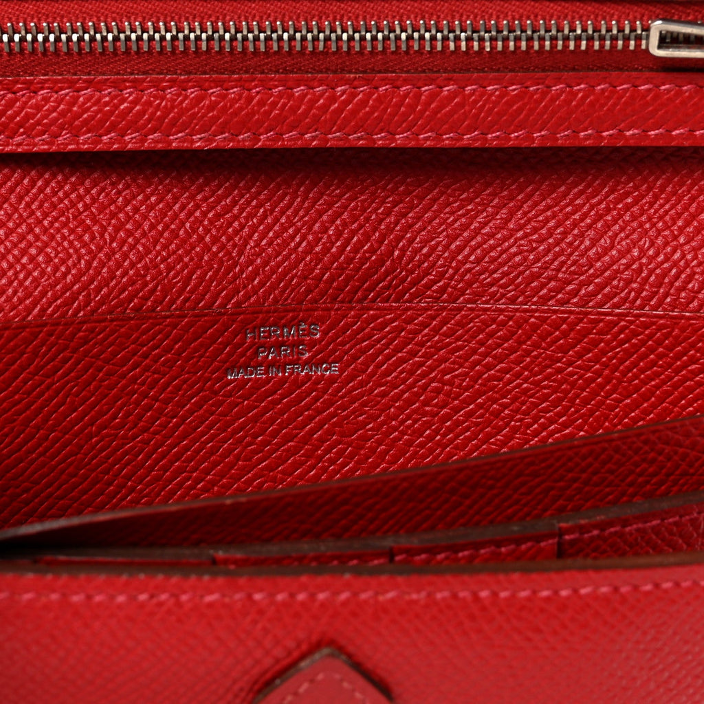 Epsom Bearn Gusset Wallet Rouge Casaque