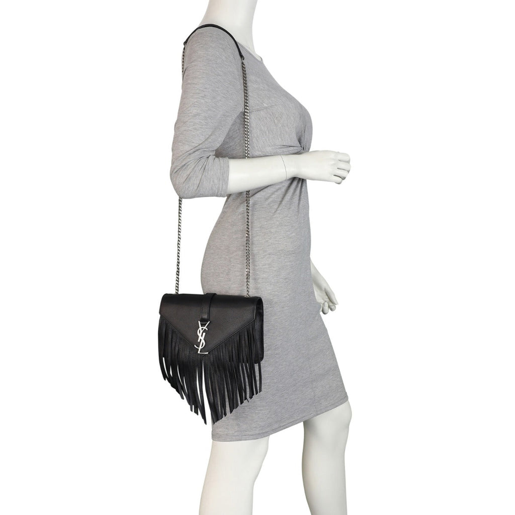 Saint Laurent Monogram Fringe Chain Bag