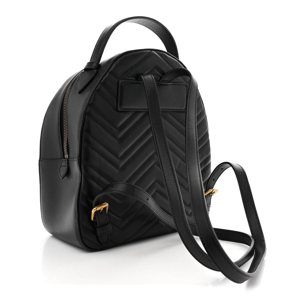 Calfskin Matelasse GG Marmont Dome Backpack Black