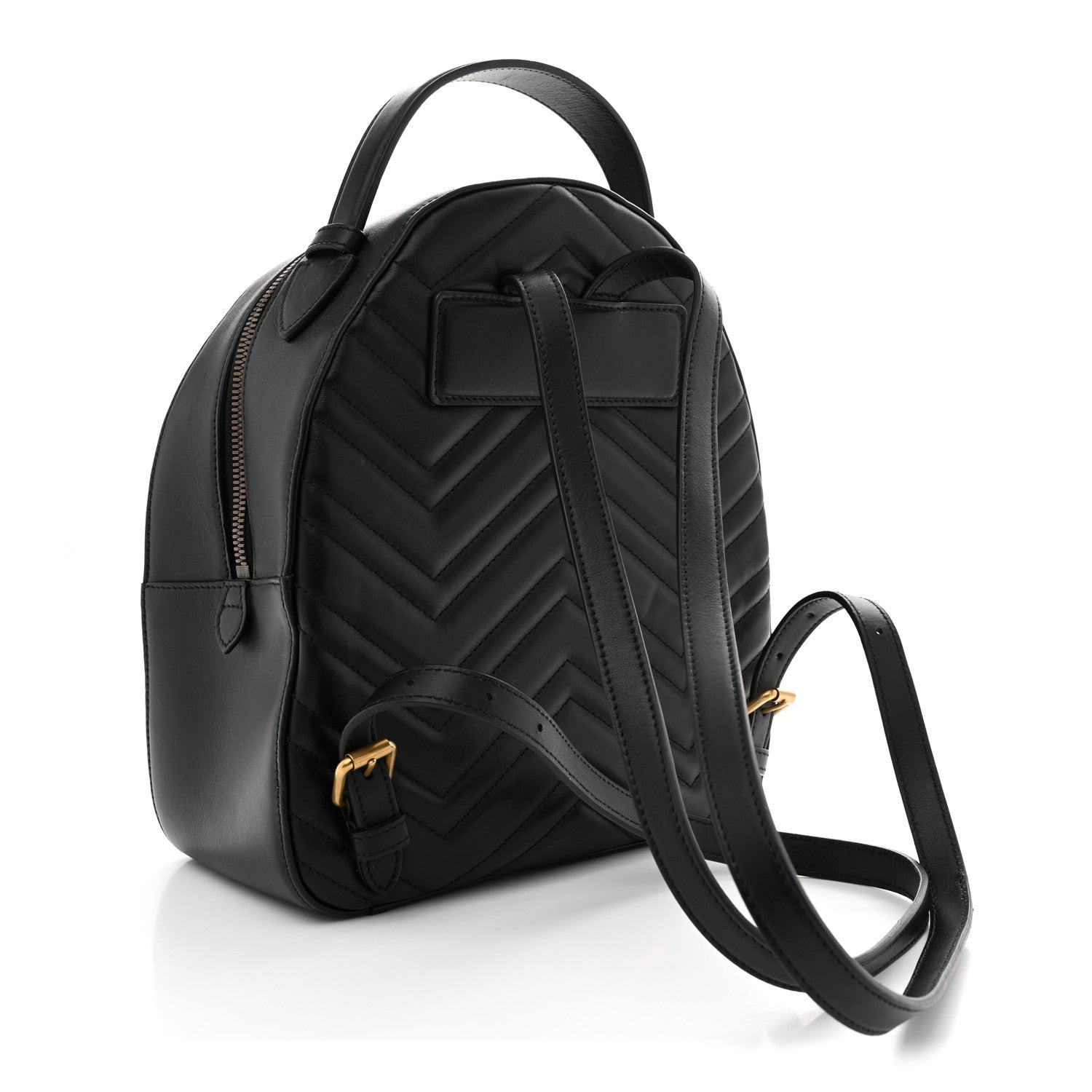 Calfskin Matelasse GG Marmont Dome Backpack Black