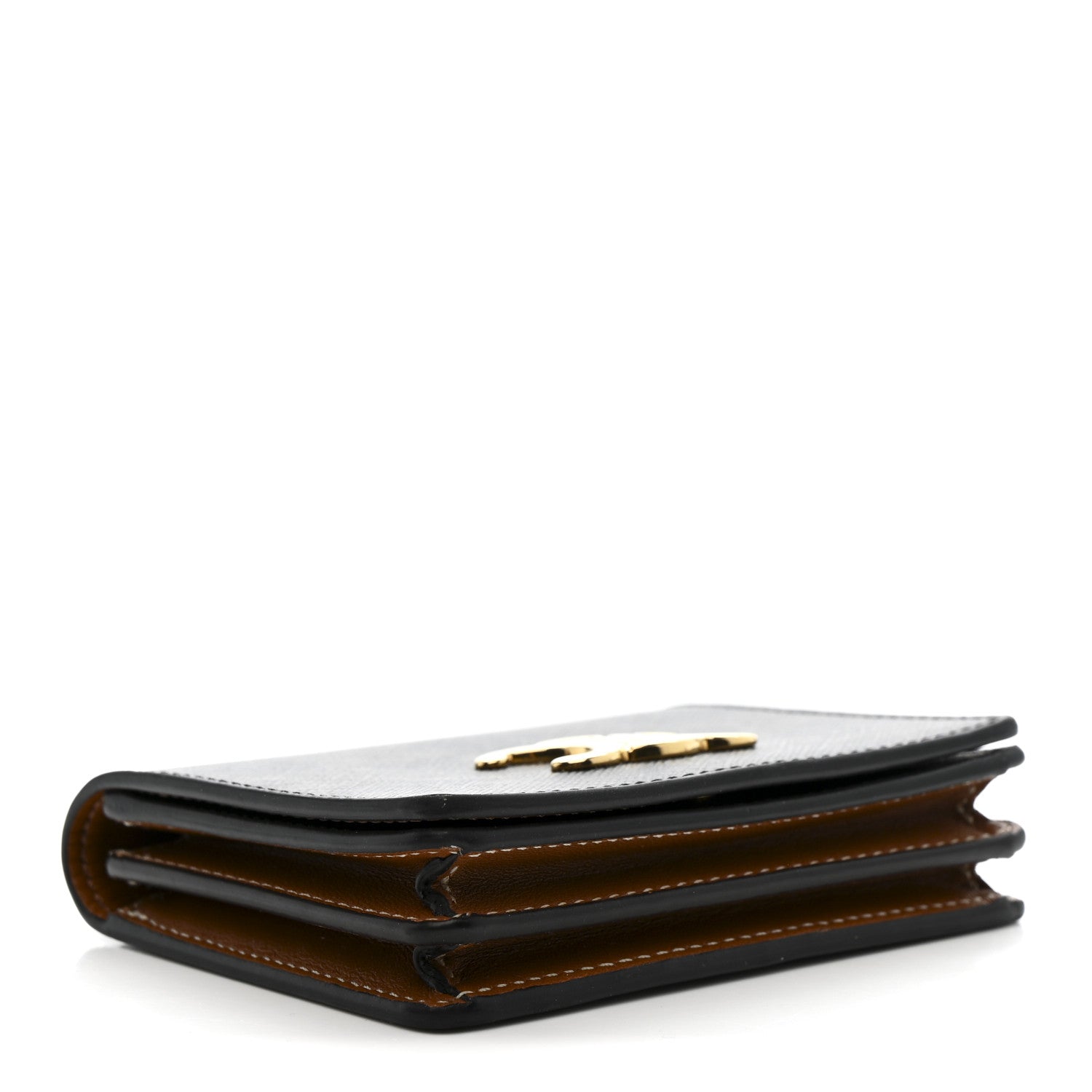Canvas Triomphe Compact Wallet Tan