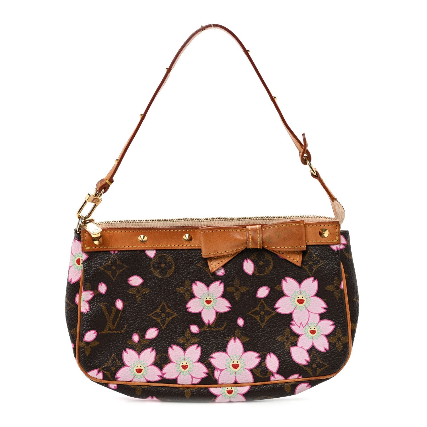 Monogram Cherry Blossom Pochette Accessories Brown