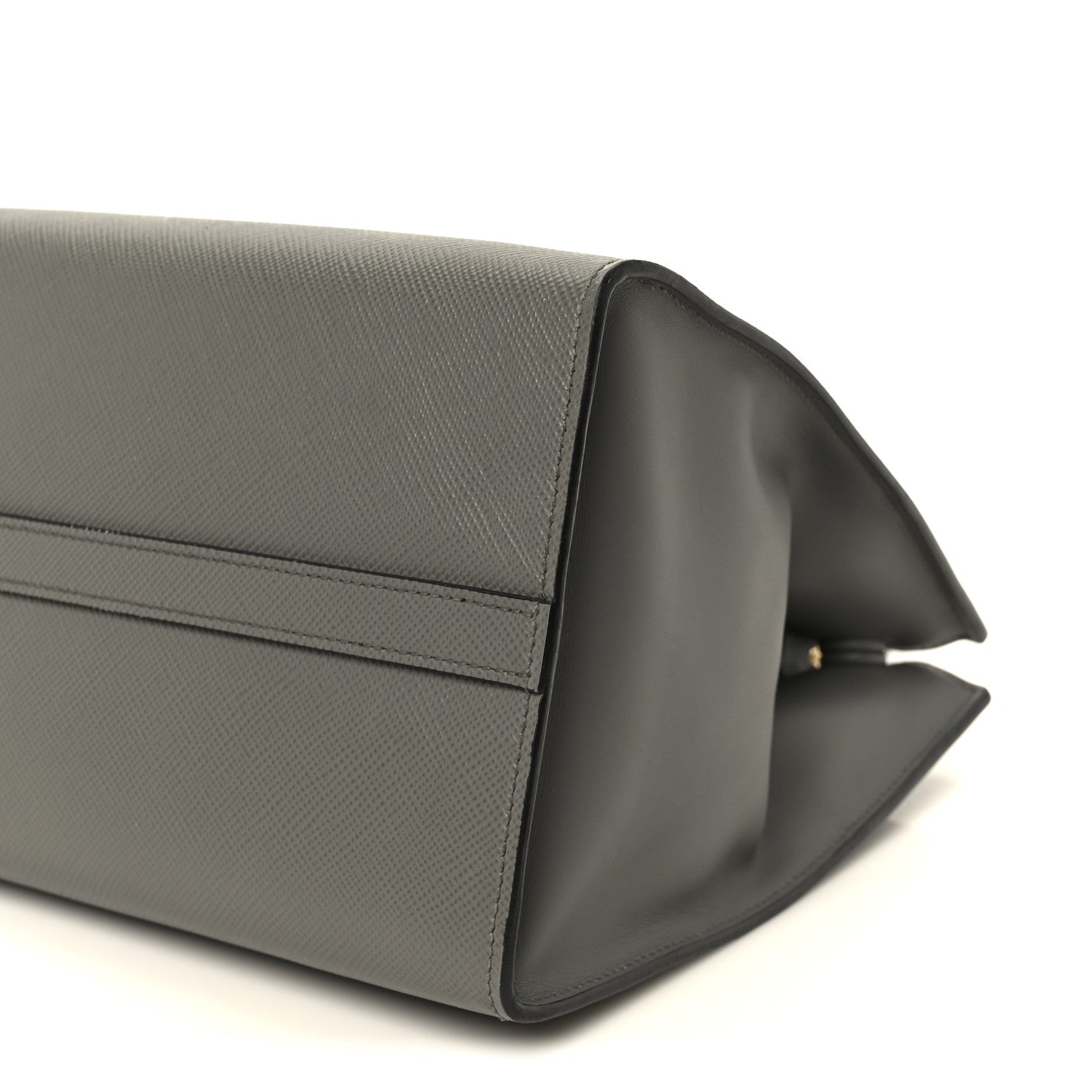 Saffiano Cuir Calfskin Medium Monochrome Top Handle Tote Ardesia