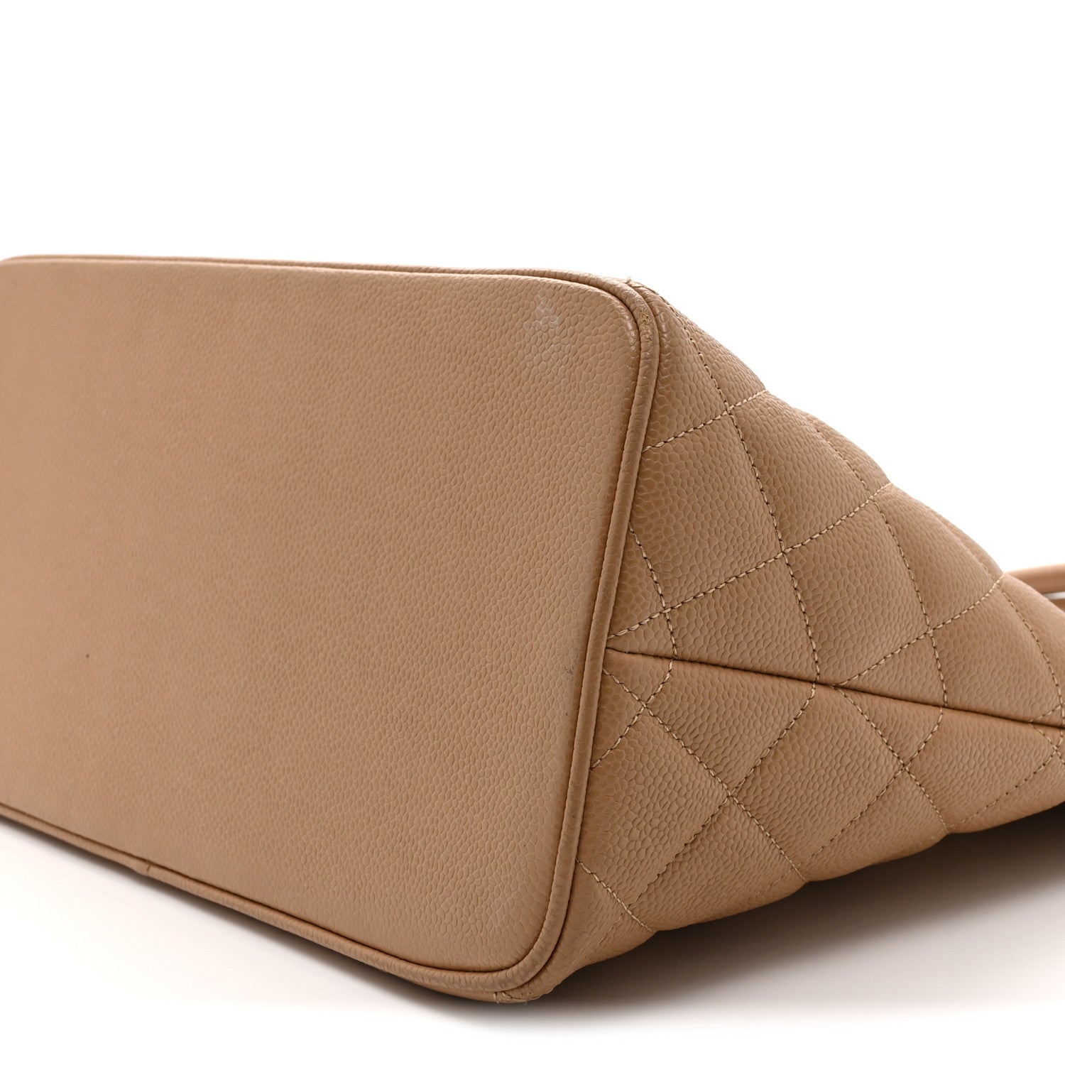 Caviar Quilted Medallion Tote Beige