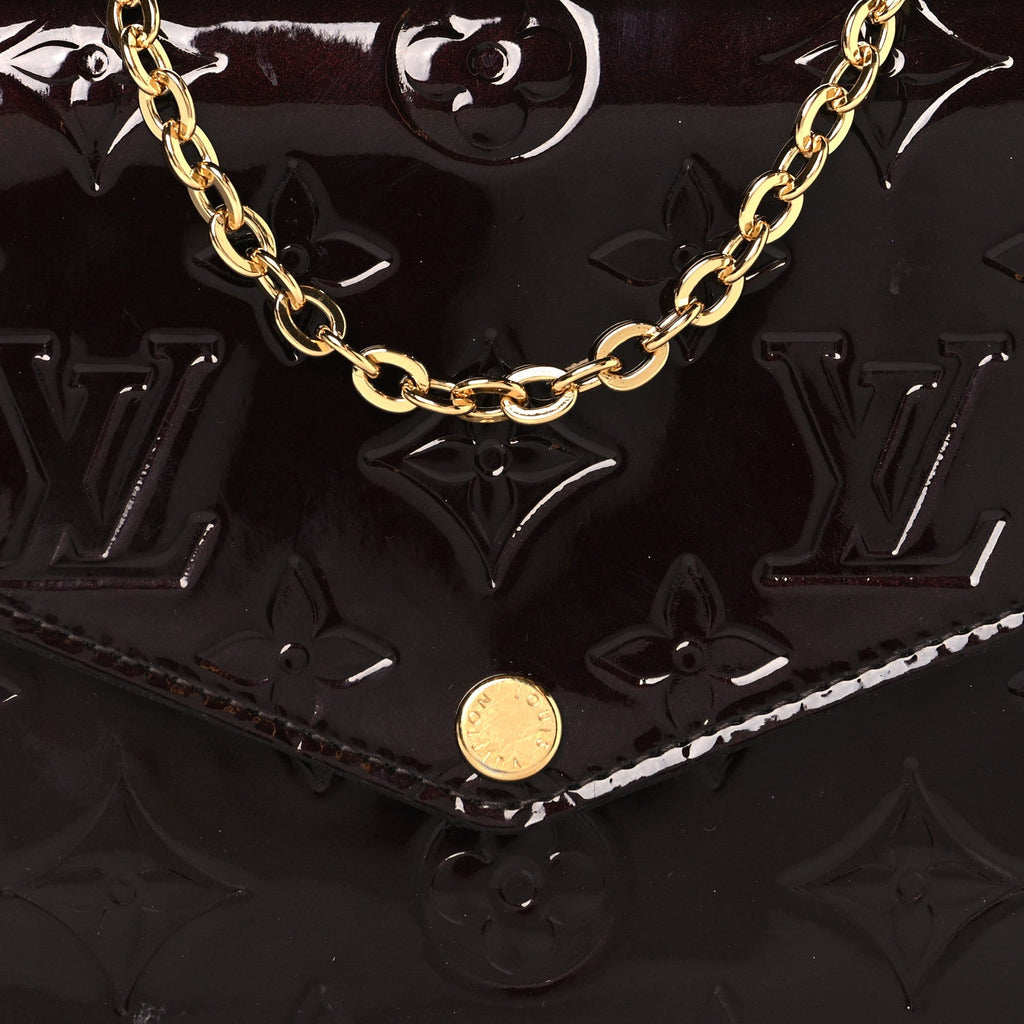 Vernis Pochette Felicie Chain Wallet Amarante