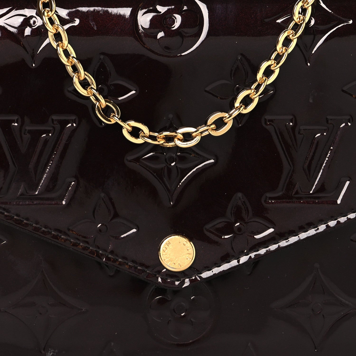 Vernis Pochette Felicie Chain Wallet Amarante