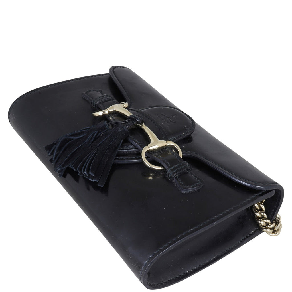 Gucci Emily Patent Mini Chain Shoulder Bag