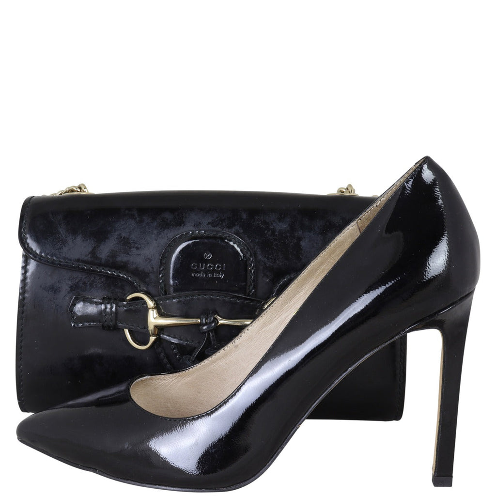 Gucci Emily Patent Mini Chain Shoulder Bag
