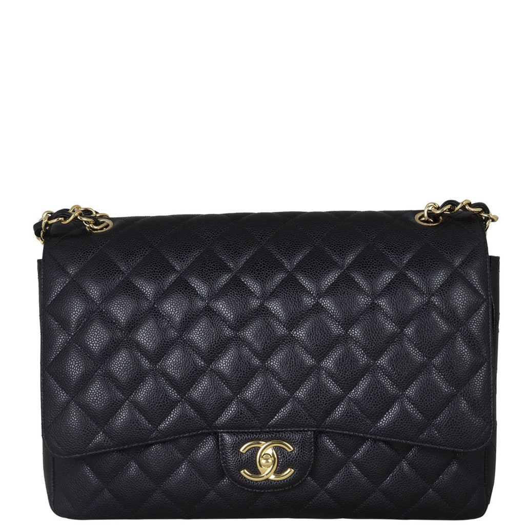 Chanel Classic Double Flap Maxi | Black Gold Hardware