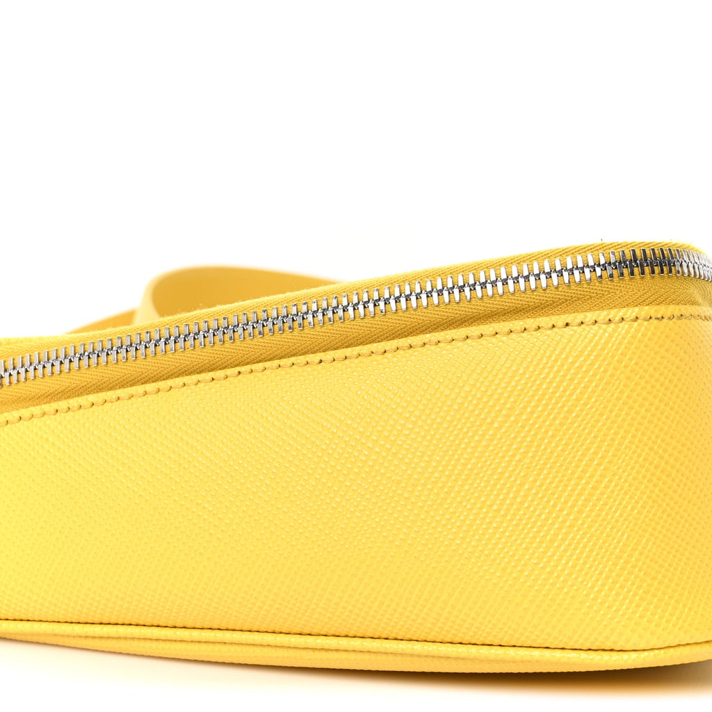 Saffiano Triangle Shoulder Belt Bag Sunny Yellow