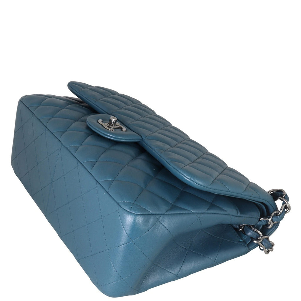 Chanel Classic Double Flap Jumbo | Teal Blue