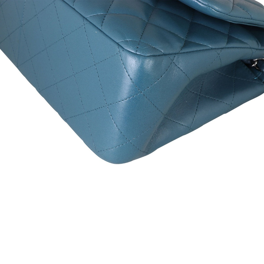 Chanel Classic Double Flap Jumbo | Teal Blue