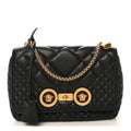 Nappa Quilted La Medusa Chain Crossbody Black