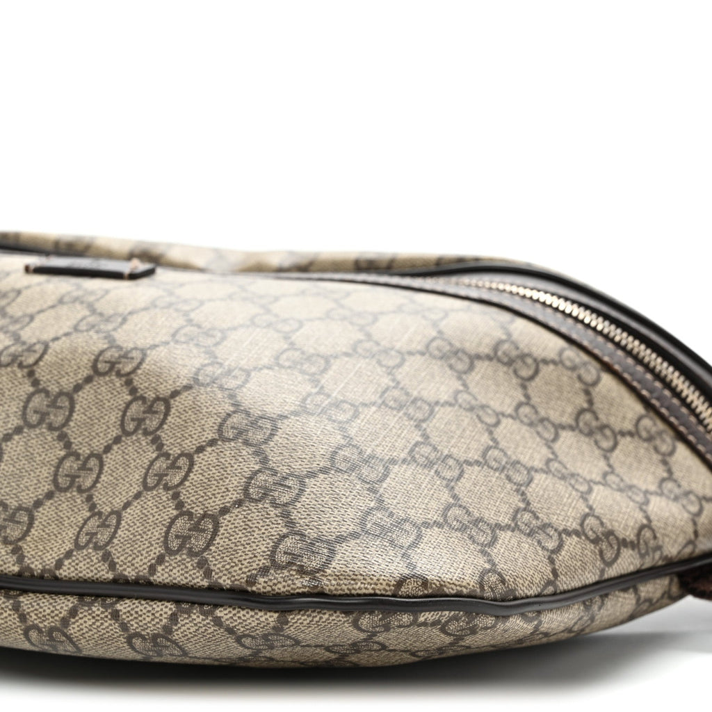 GG Supreme Monogram Belt Bag Dark Brown