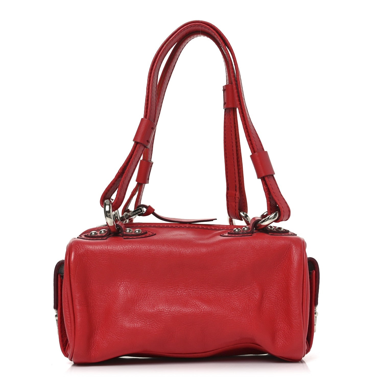 Mini Pushlock Satchel Red