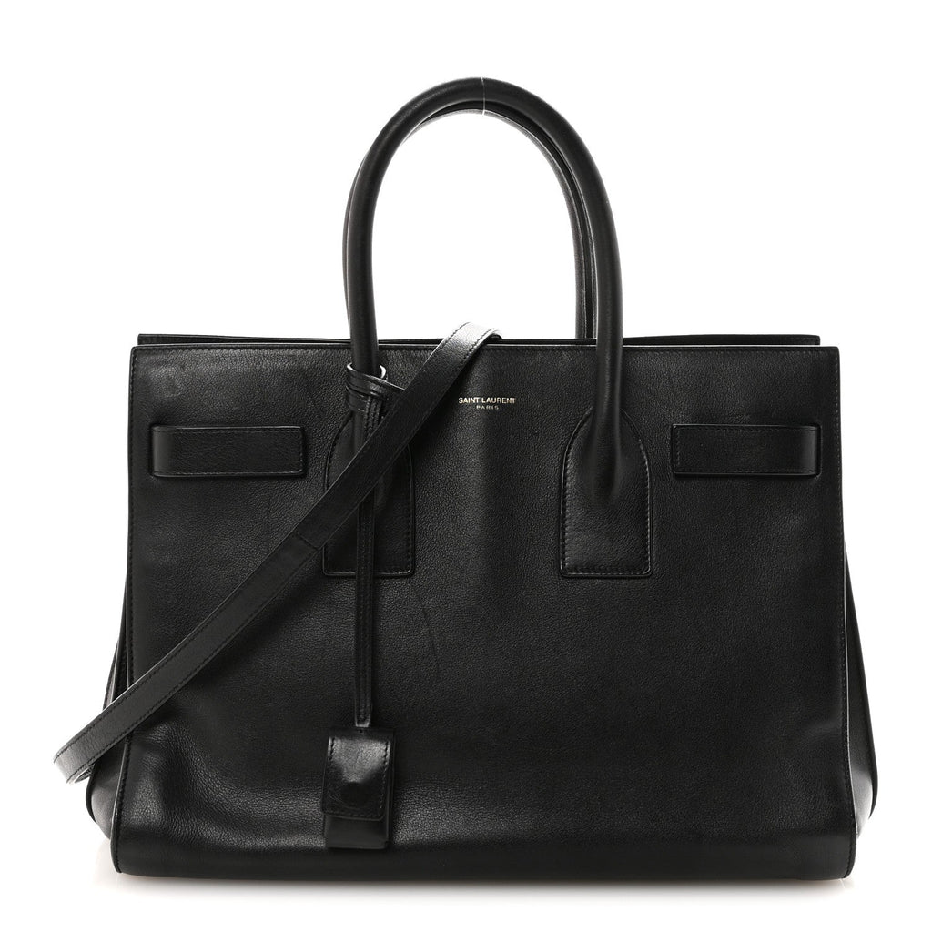 Calfskin Small Sac De Jour Black