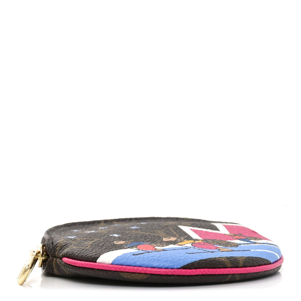 Monogram 2018 Christmas Animation Round Coin Purse