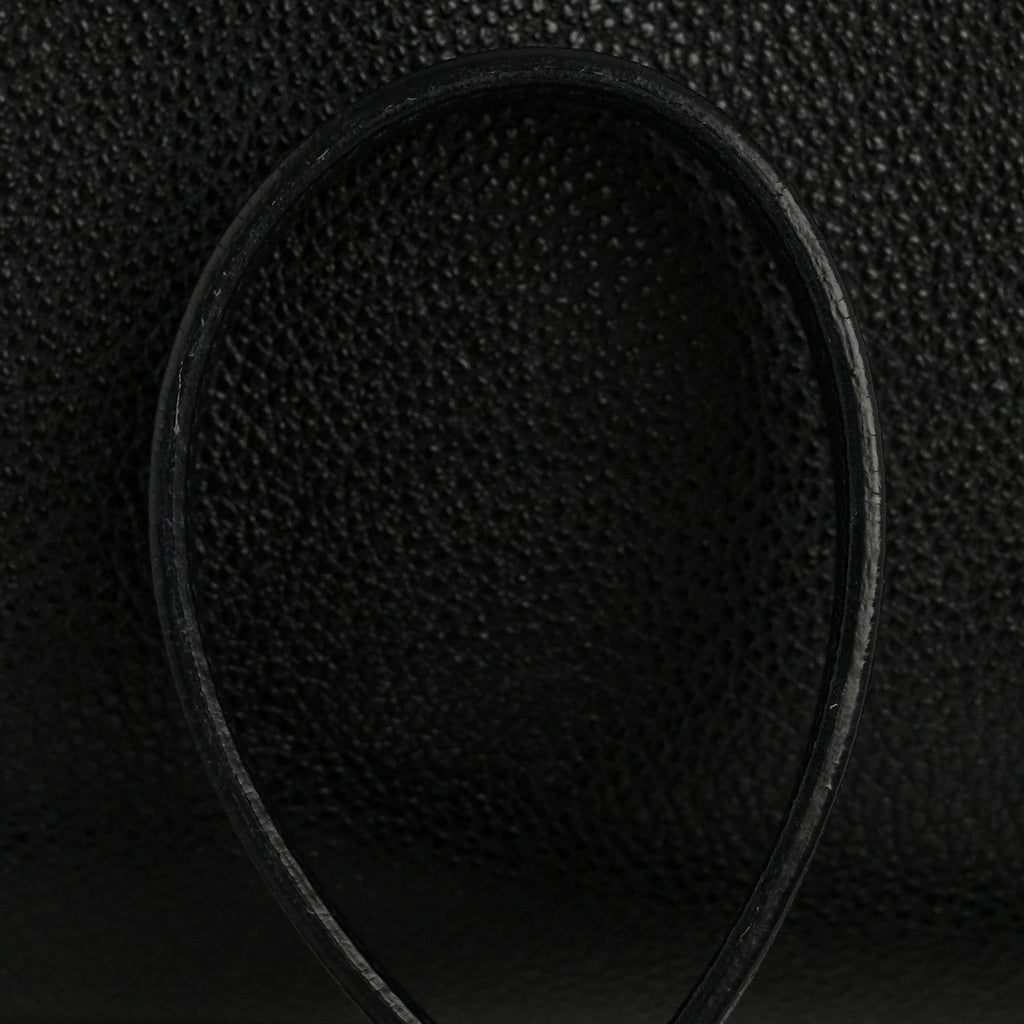 Grained Calfskin Baby Sac De Jour Black