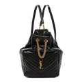 Lambskin Matelasse Monogram Joe Backpack Black