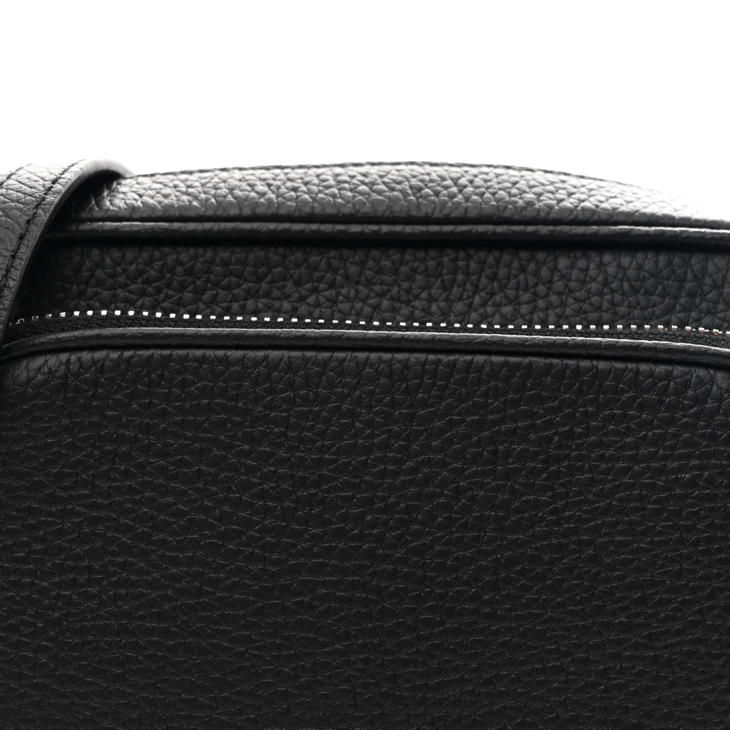 Grained Calfskin Small Camera Bag Black
