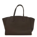 Matte Grained Calfskin Marlo 12 Tote Bag Dark Olive