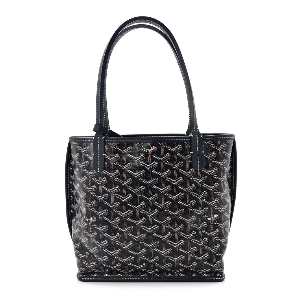 Goyardine Reversible Mini Anjou Navy