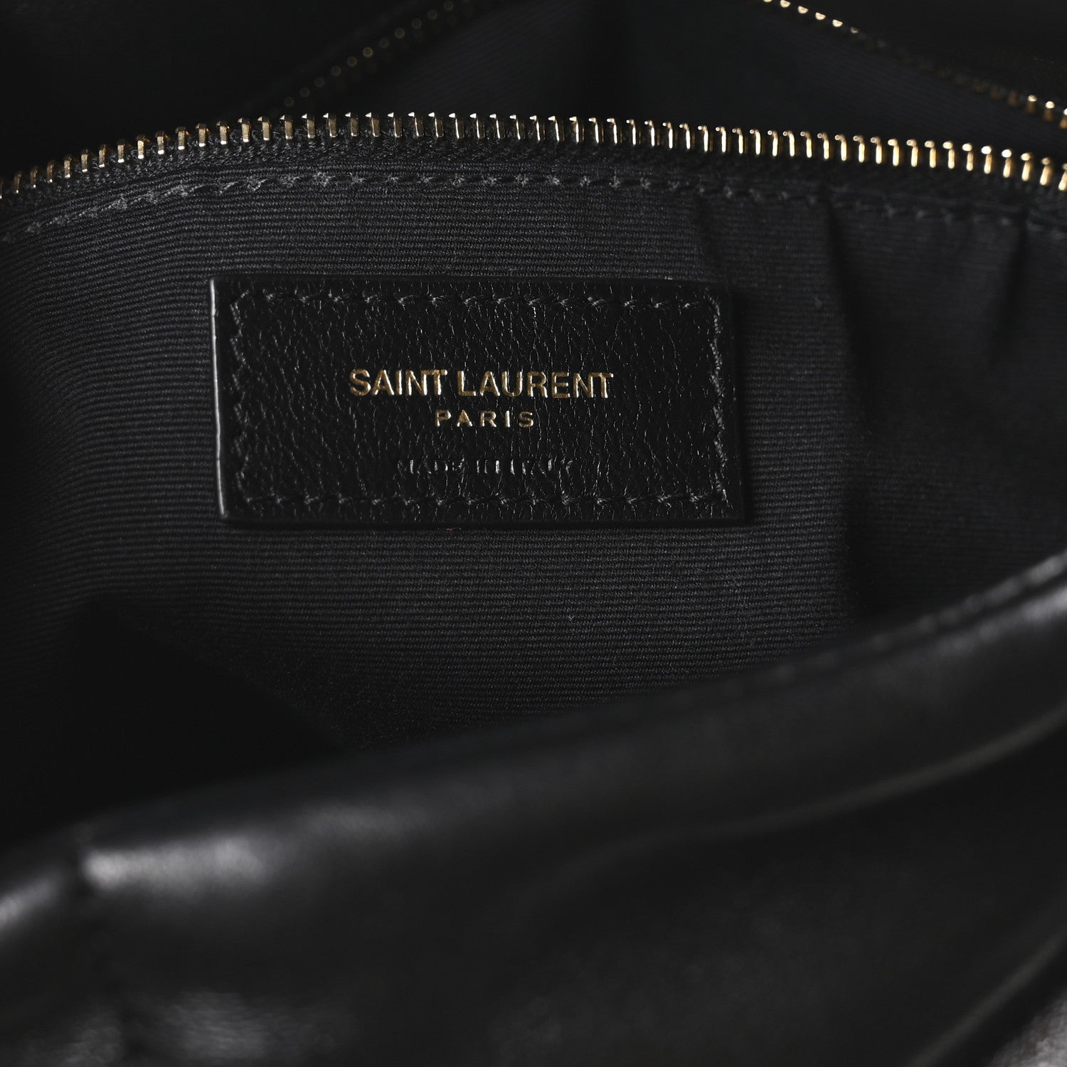 Lambskin Quilted Medium Loulou Puffer Monogram Chain Satchel Black